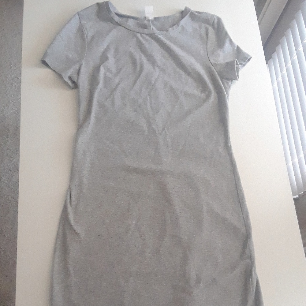 Light grey gently worn tshirt dress.